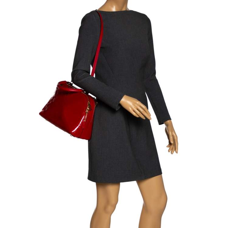 Pre Owned Louis Vuitton Cerise Monogram Vernis Melrose Bag