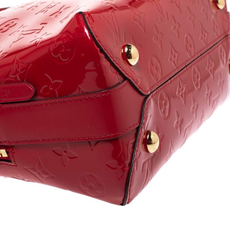 Pre Owned Louis Vuitton Cerise Monogram Vernis Melrose Bag