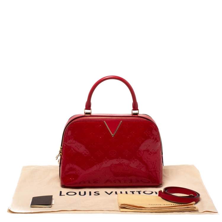 Pre Owned Louis Vuitton Cerise Monogram Vernis Melrose Bag
