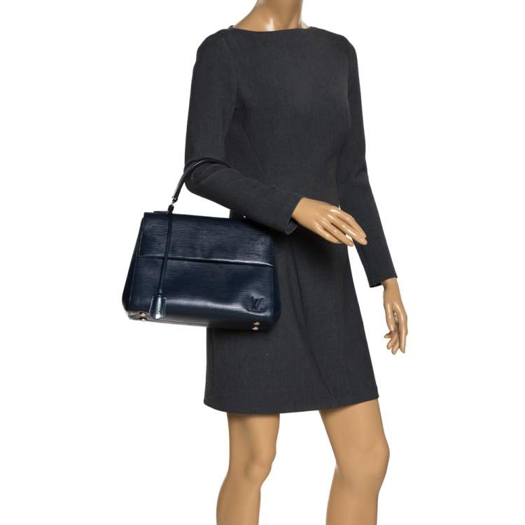 Pre Owned Louis Vuitton Indigo Epi Leather Cluny MM Bag