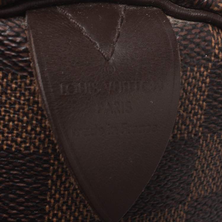 Pre Owned Louis Vuitton Damier Ebene Canvas Speedy 35 Bag