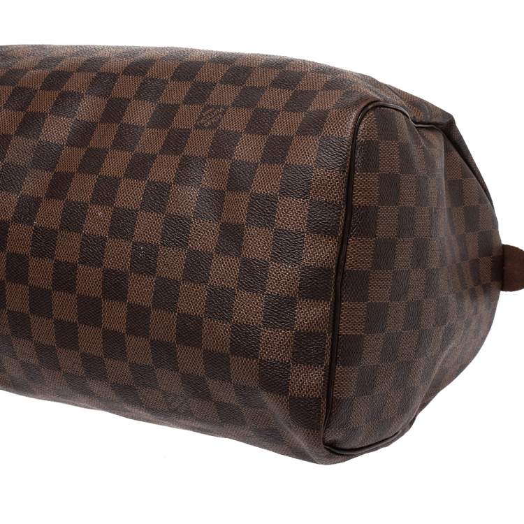 Pre Owned Louis Vuitton Damier Ebene Canvas Speedy 35 Bag