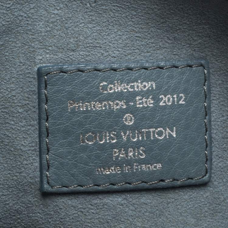 Pre Owned Louis Vuitton Limited Edition Blue Monogram Denim Speedy Round Bag