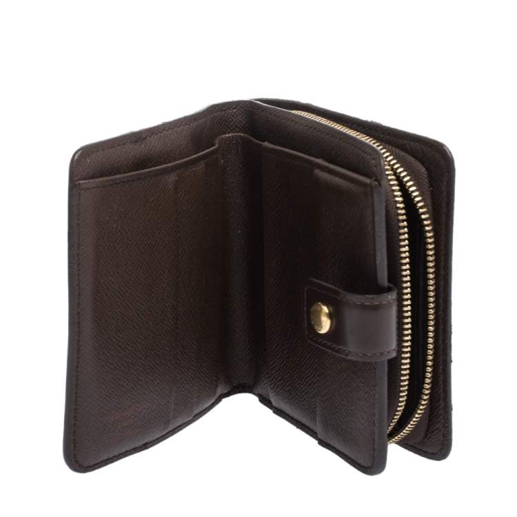 Louis Vuitton Damier Ebene Canvas Compact Zippy Wallet