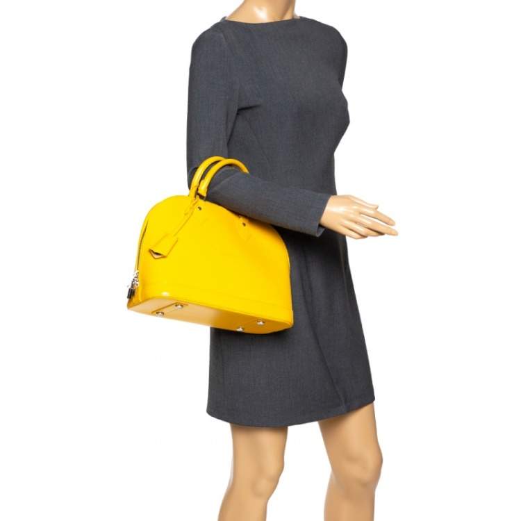 Louis Vuitton Yellow Epi Leather Alma PM Top Handle Bag