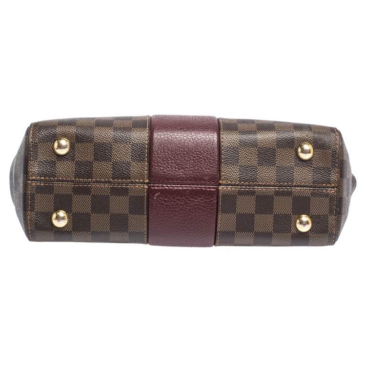Pre Owned Louis Vuitton Bordeaux Damier Ebene Bond Street Bag            