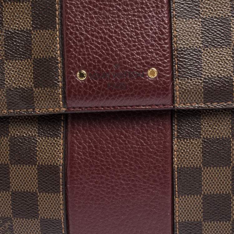 Pre Owned Louis Vuitton Bordeaux Damier Ebene Bond Street Bag            