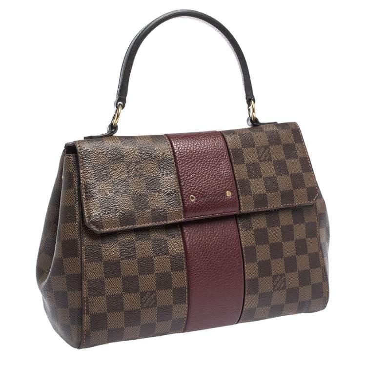 Pre Owned Louis Vuitton Bordeaux Damier Ebene Bond Street Bag            