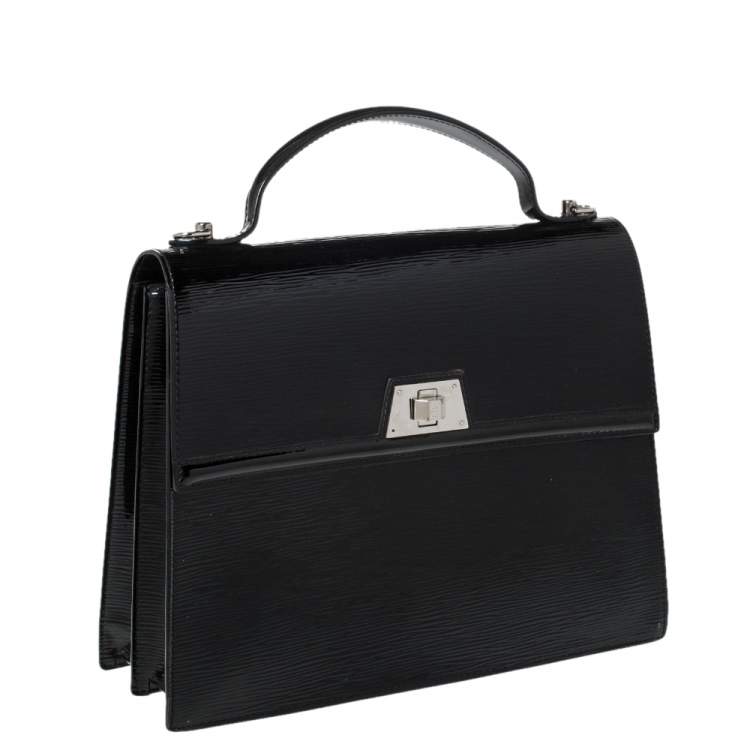 Pre Owned Louis Vuitton Black Electric Epi Leather Sevigne GM Bag