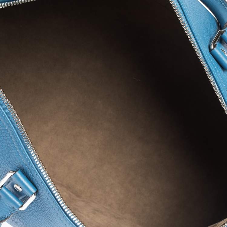 Pre Owned Louis Vuitton Blue Taurillon Leather Keepall Bandouliere 45 