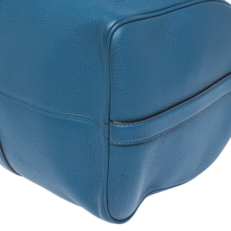 Pre Owned Louis Vuitton Blue Taurillon Leather Keepall Bandouliere 45 