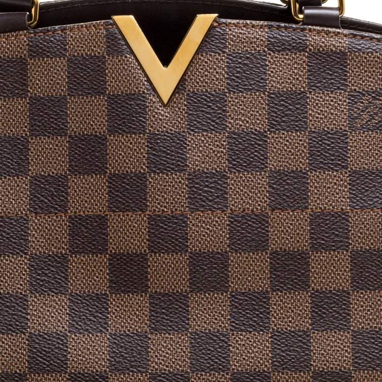 Pre Owned Louis Vuitton Damier Ebene Canvas Kensington Bowling Bag