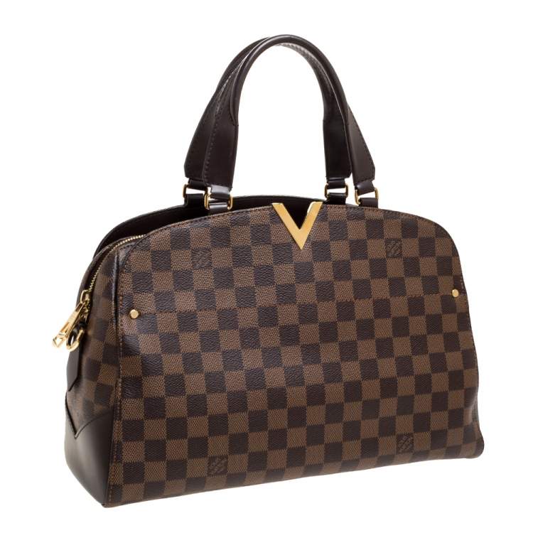 Pre Owned Louis Vuitton Damier Ebene Canvas Kensington Bowling Bag