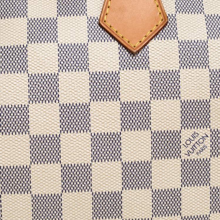 Pre Owned Louis Vuitton Damier Azur Speedy 25 Bag