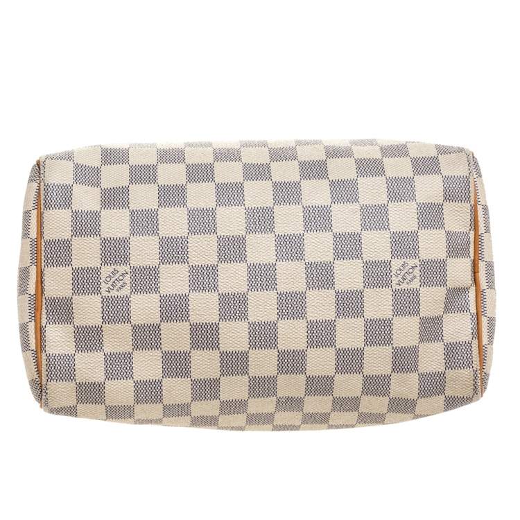 Pre Owned Louis Vuitton Damier Azur Speedy 25 Bag