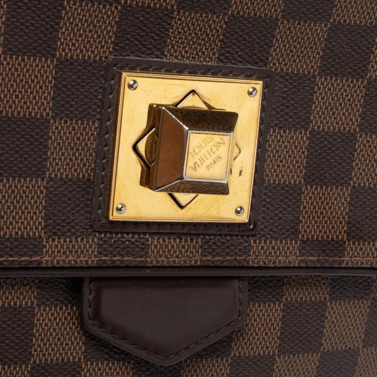 Pre Owned Louis Vuitton Damier Ebene Canvas Bergamo MM Bag