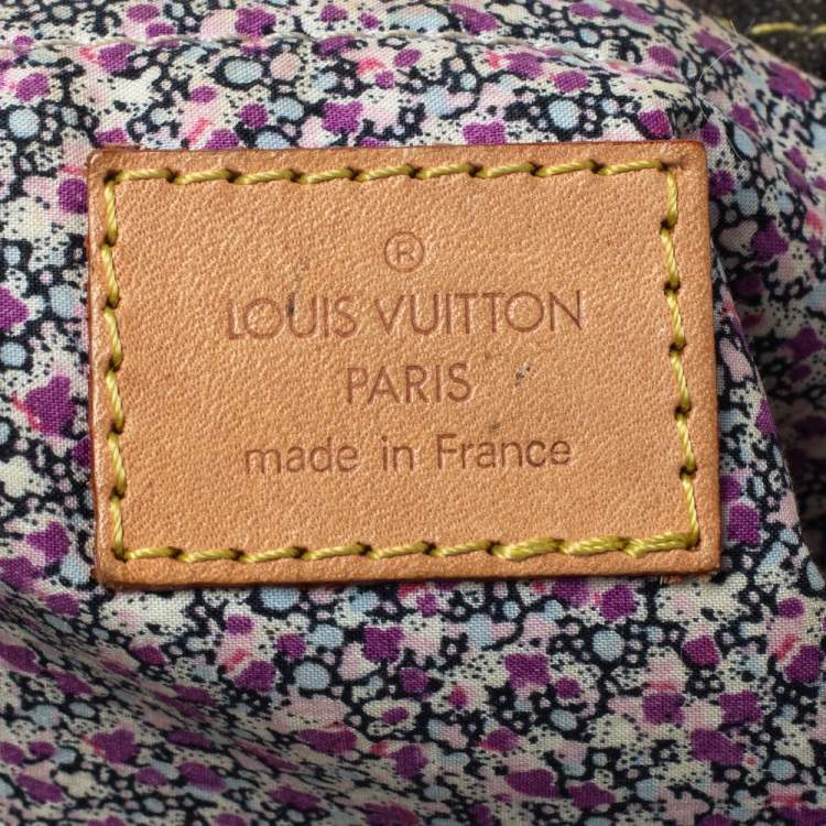 Pre Owned Louis Vuitton Black Monogram Denim Limited Edition Patchwork Speedy Bag
