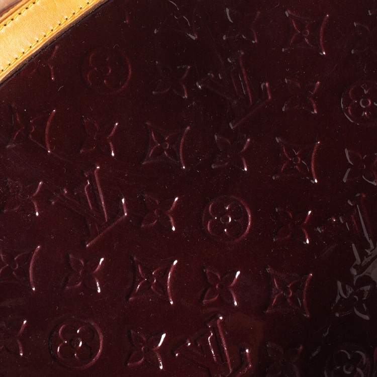 Pre Owned Louis Vuitton Amarante Monogram Vernis Brea GM Bag