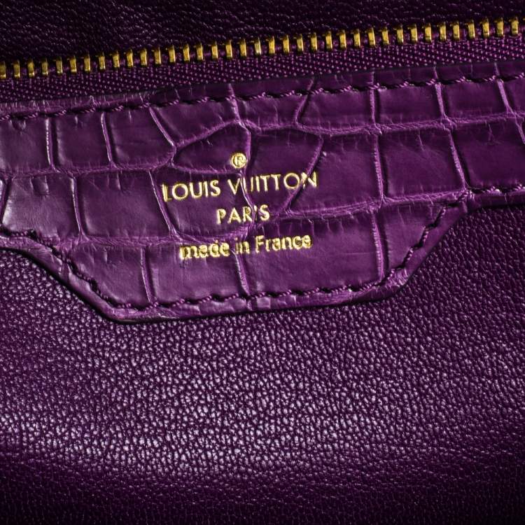 Louis Vuitton Purple Crocodile Capucines MM Bag Louis Vuitton | TLC