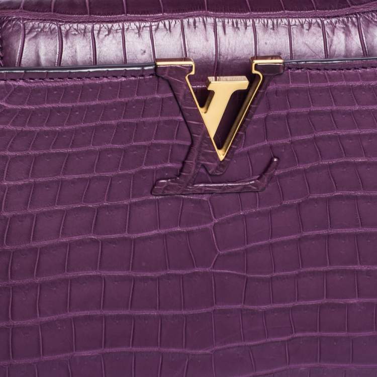 Louis Vuitton Purple Crocodile Capucines MM Bag Louis Vuitton | TLC