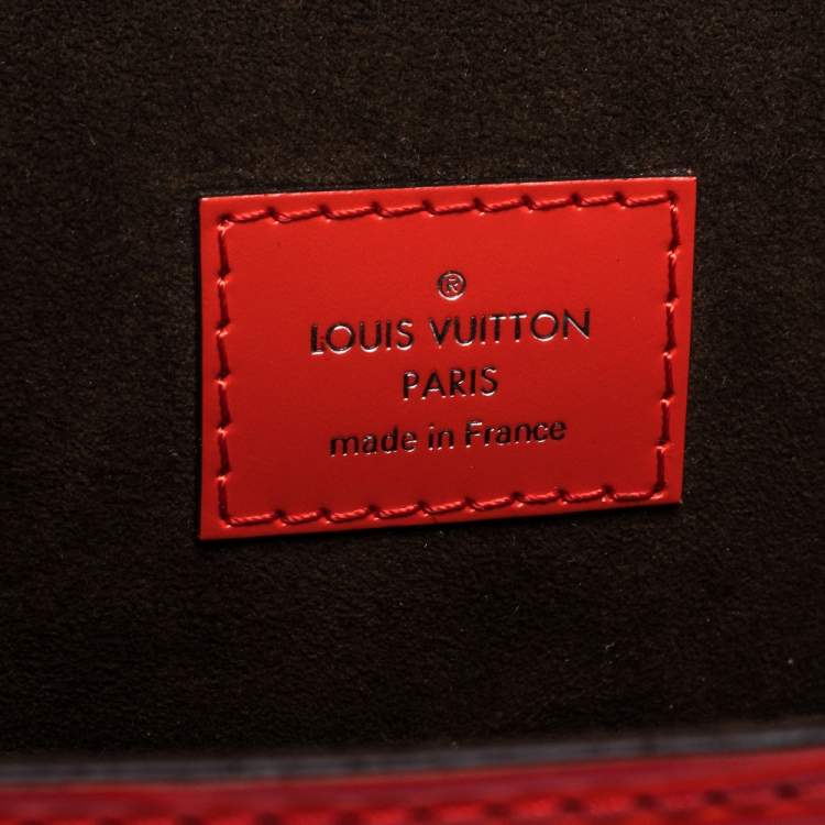 Pre Owned Louis Vuitton Coquelicot Epi Leather Cluny BB Bag