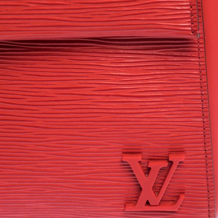 Pre Owned Louis Vuitton Coquelicot Epi Leather Cluny BB Bag