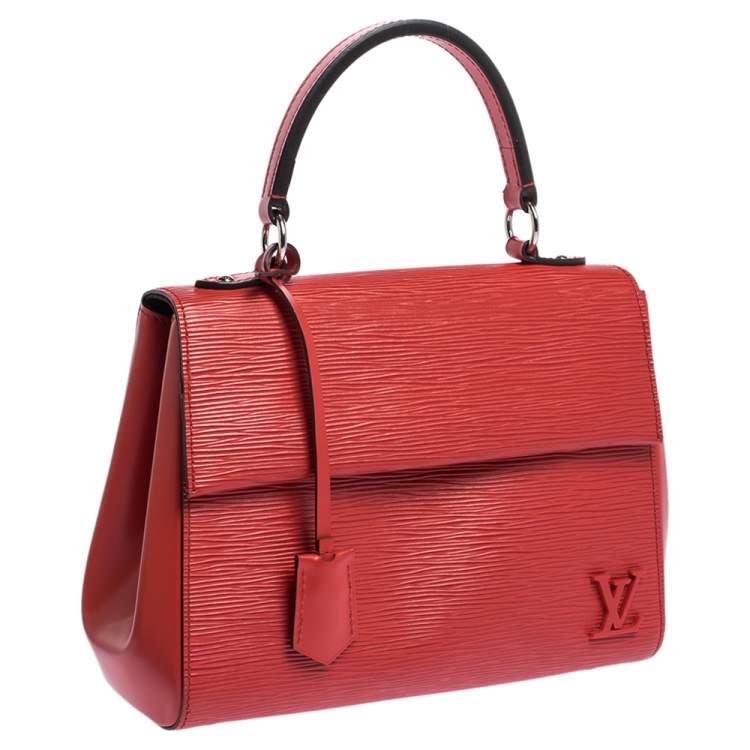 Pre Owned Louis Vuitton Coquelicot Epi Leather Cluny BB Bag