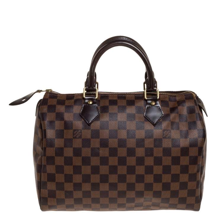 Pre Owned Louis Vuitton Damier Ebene Canvas Speedy 30 Bag