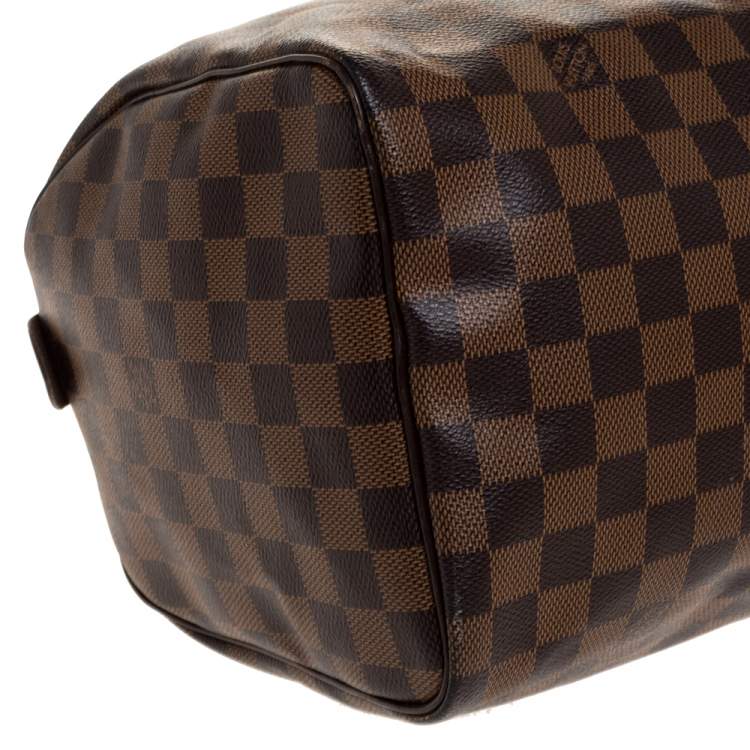 Pre Owned Louis Vuitton Damier Ebene Canvas Speedy 30 Bag