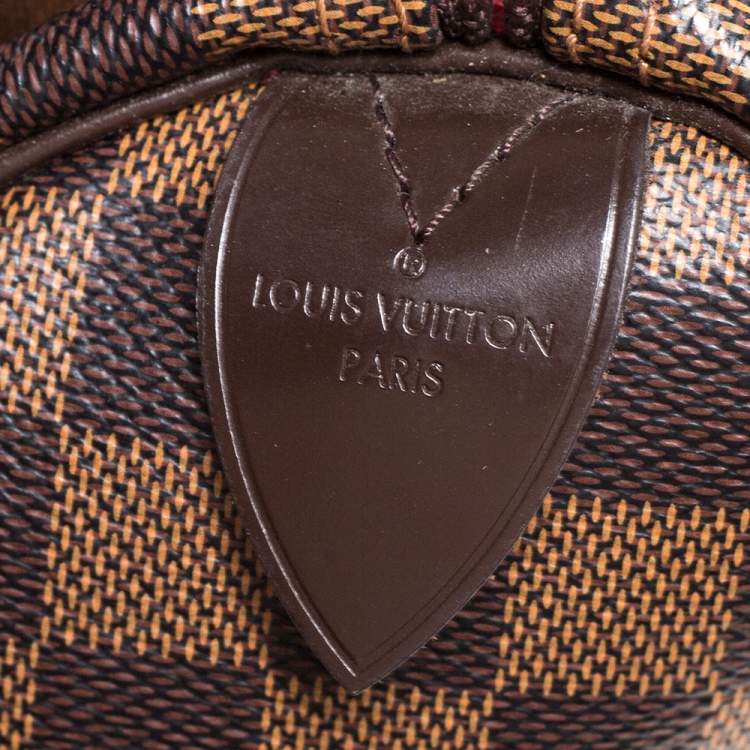 Pre Owned Louis Vuitton Damier Ebene Canvas Speedy 30 Bag