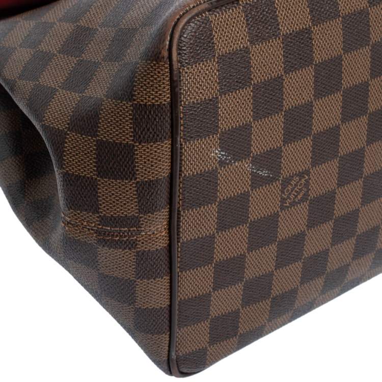 Pre Owned Louis Vuitton Damier Ebene Canvas Bergamo MM Bag