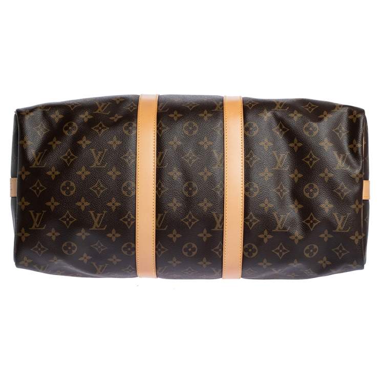Pre Owned Louis Vuitton Monogram Canvas Keepall Bandouliere 45 Bag