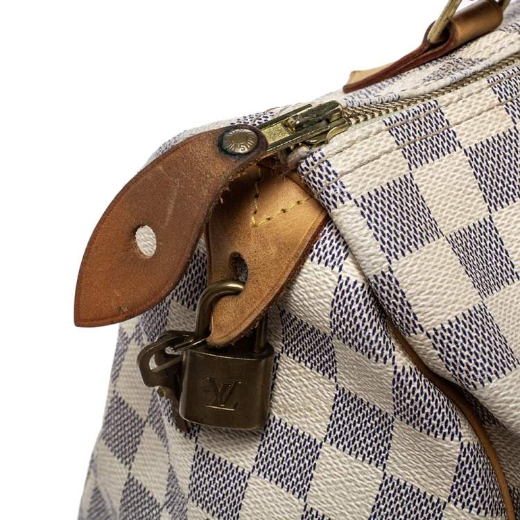 مملوكة مسبقًا Louis Vuitton Damier Azur Canvas Speedy 30 Bag