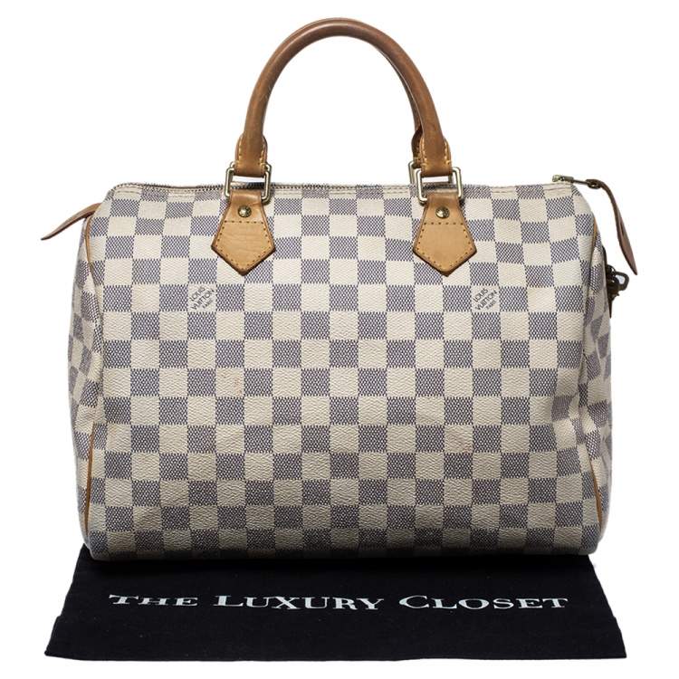 مملوكة مسبقًا Louis Vuitton Damier Azur Canvas Speedy 30 Bag