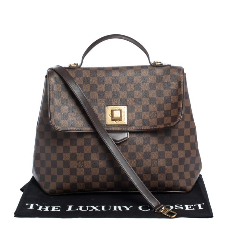 Pre Owned Louis Vuitton Damier Ebene Canvas Bergamo GM Bag