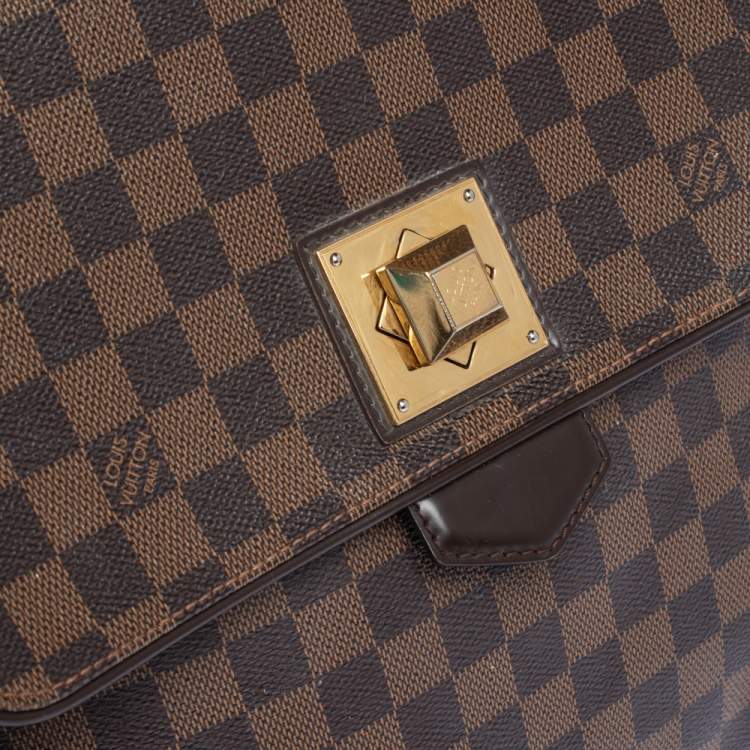 Pre Owned Louis Vuitton Damier Ebene Canvas Bergamo GM Bag