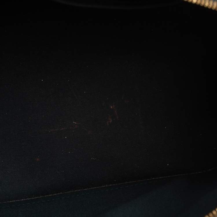 Pre Owned Louis Vuitton Blue Nuit Monogram Vernis Alma GM Bag