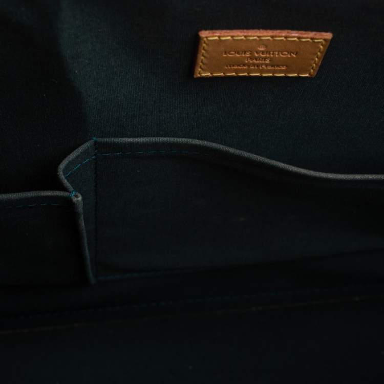 Pre Owned Louis Vuitton Blue Nuit Monogram Vernis Alma GM Bag
