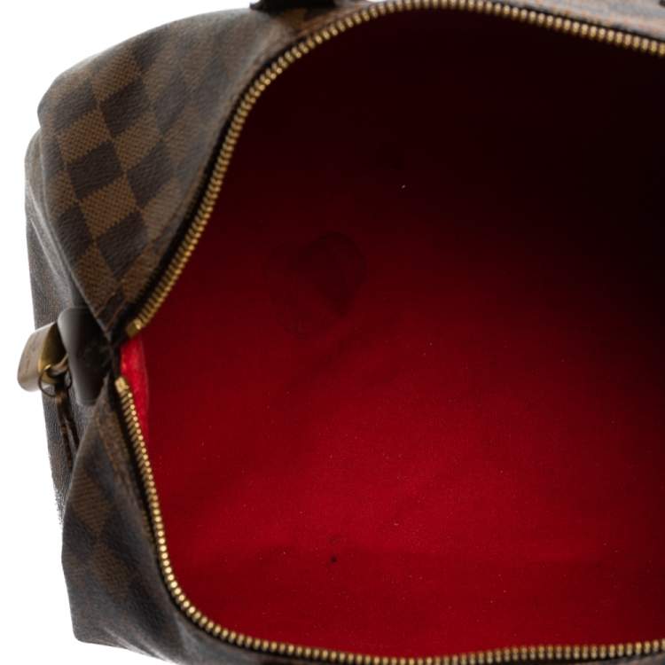 Pre Owned Louis Vuitton Damier Ebene Canvas Speedy 35 Bag