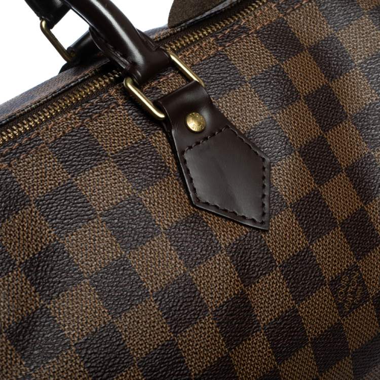 Pre Owned Louis Vuitton Damier Ebene Canvas Speedy 35 Bag