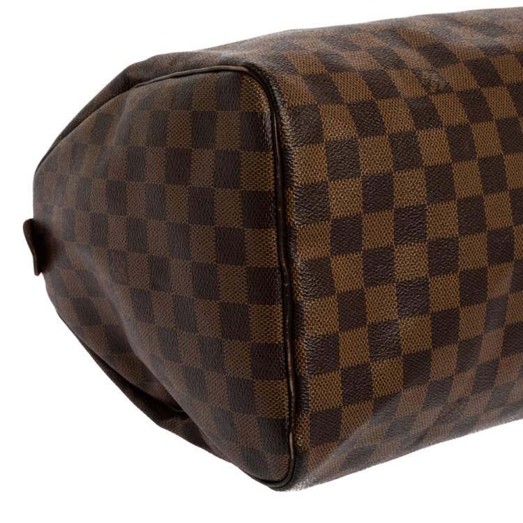 Pre Owned Louis Vuitton Damier Ebene Canvas Speedy 35 Bag