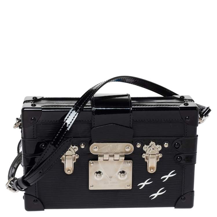 Louis Vuitton Black Epi Leather Petite Malle Soft MM Clutch Bag