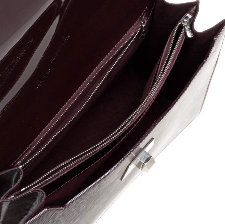 Pre Owned Louis Vuitton Plum Electric Epi Leather Sevigne GM Bag