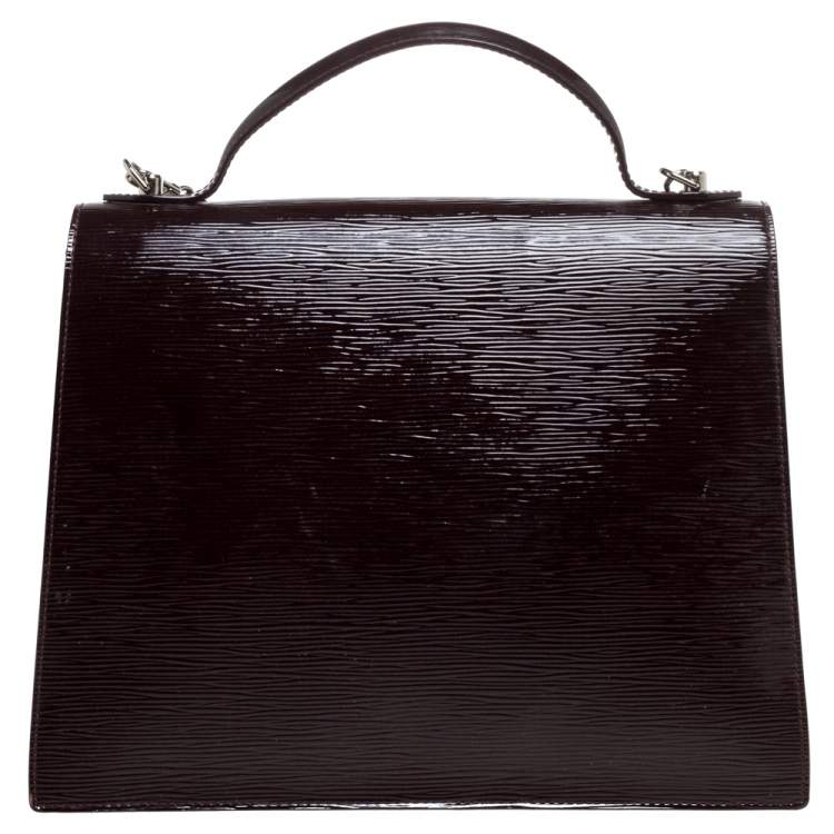Pre Owned Louis Vuitton Plum Electric Epi Leather Sevigne GM Bag