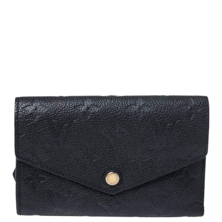 Louis Vuitton Black Monogram Empreinte Leather Victorine Wallet Louis  Vuitton