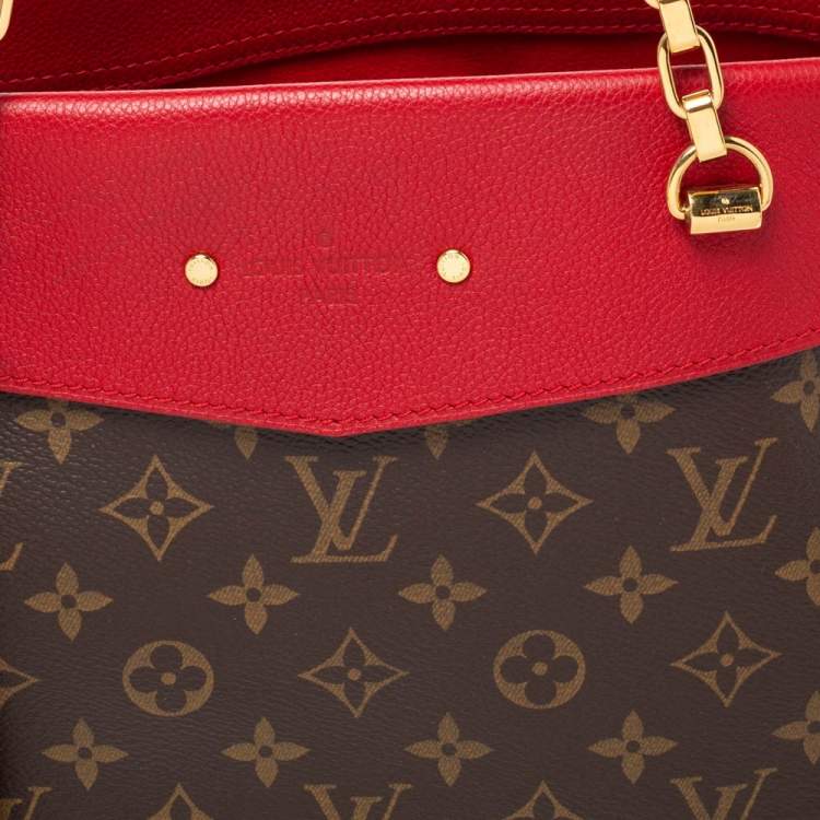 Pre Owned Louis Vuitton Cerise Monogram Canvas Pallas Shopper Tote Bag
