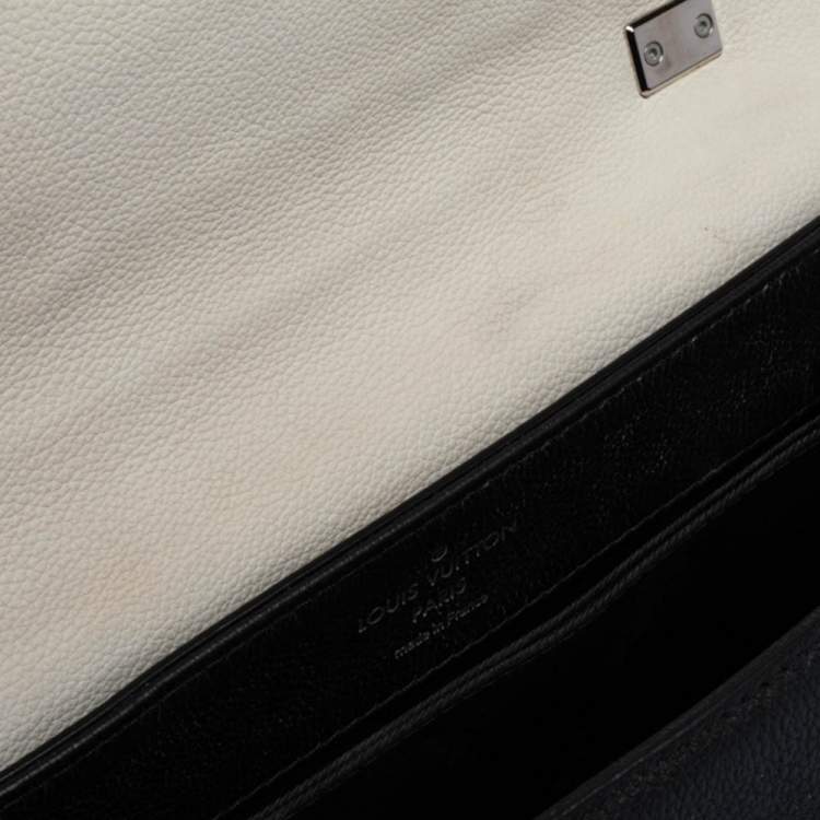 Pre Owned Louis Vuitton Black/White Leather Lockme II Mechanical Flower Bag