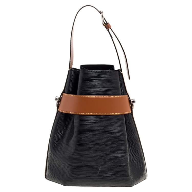 Pre Owned Louis Vuitton Black Epi Leather Twist Bucket Bag