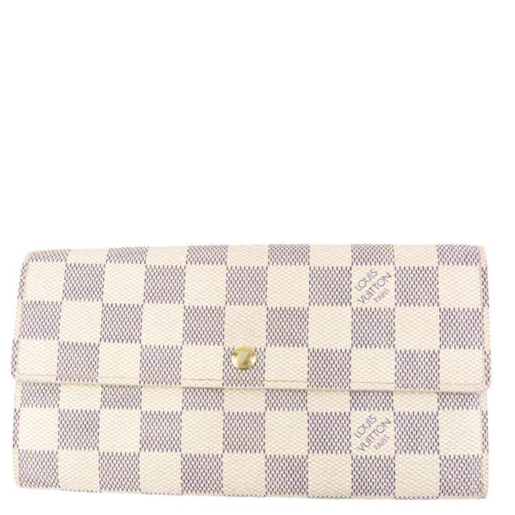 Louis Vuitton Damier Azur White Long Wallet - Preowned Luxury