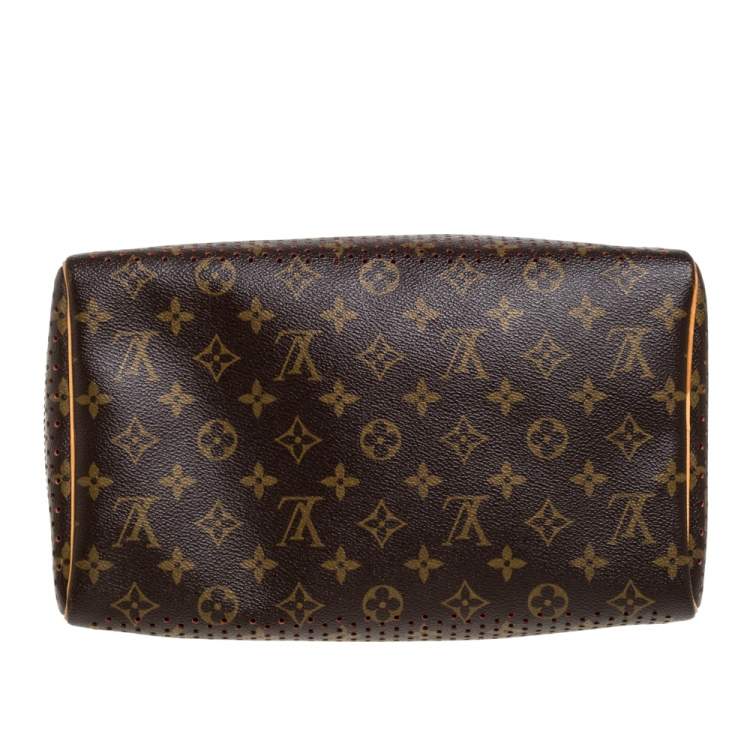 Pre Owned Louis Vuitton Monogram Perforated Canvas Limited Edition Speedy 30 Bag